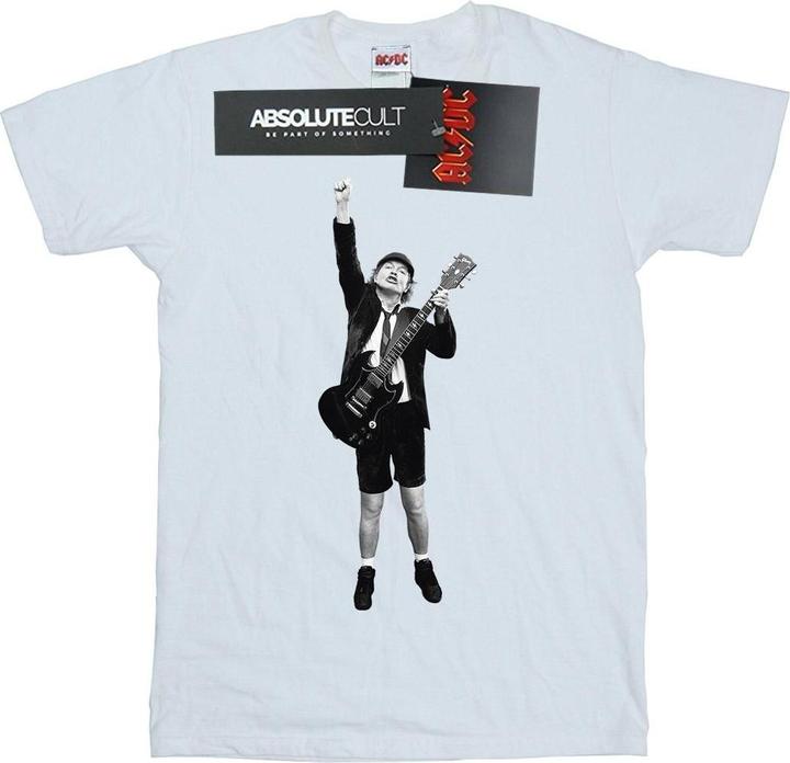AC/DC Angus Young ausgeschnittenes BaumwollBoyfriend TShirt