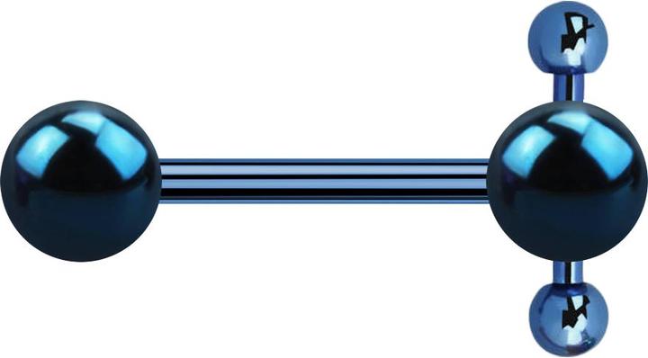 Star Piercing Barbell dunkelblau Spinner mit Kugel und Kugel mit Barbell (ohne Messing, Chirurgenstahl 316L)