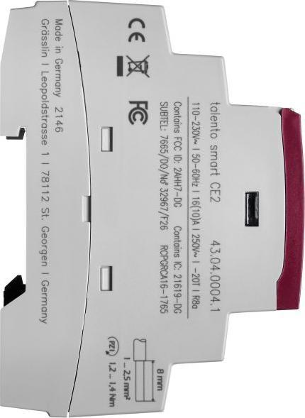 Produktbild Grässlin Kanäle%3D2 Digital Zeitschalter DIN-Schiene, 2 Wechsler