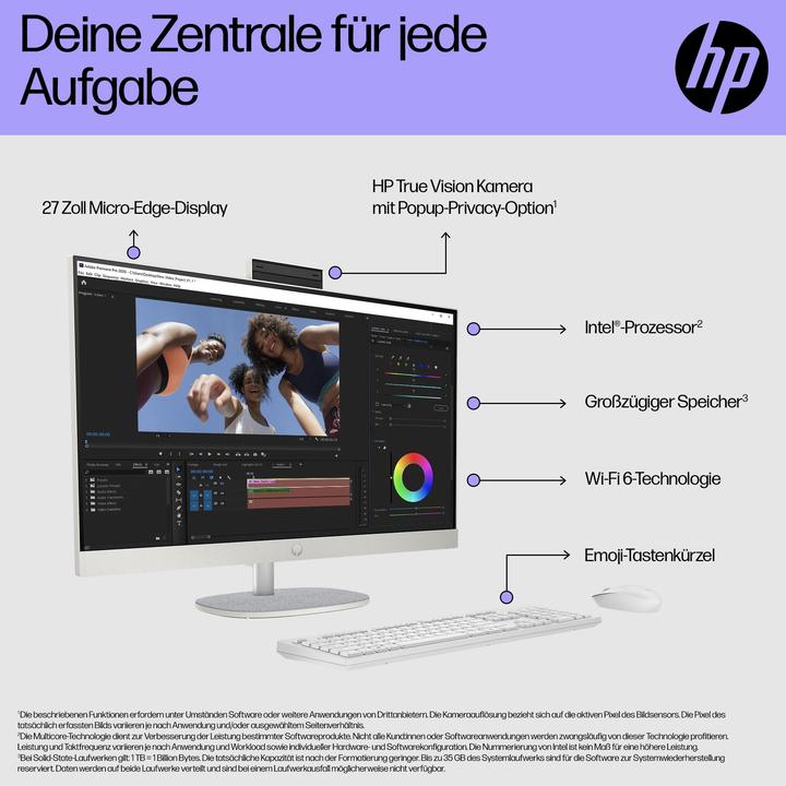 Produktbild HP AIO 27-cr0008ng (Intel Core i7-1355U, 16 GB, 1000 GB)