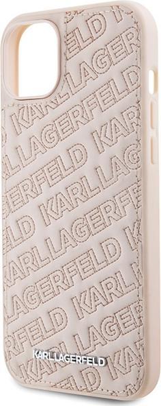 Image du produit Karl Lagerfeld KLHCP15SPQKPMP iPhone 15 6.1" różowy/pink hardcase Motif K matelassé (Apple iPhone 15, Apple iPhone 14, Apple iPhone 13)