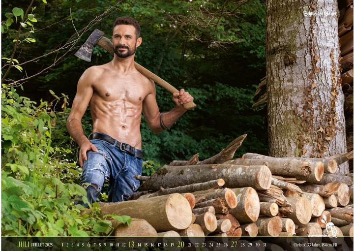 Actual product image Swiss Farmers' Calendar Boys 2025 (56 x 40 cm, German, French, Italian, English)