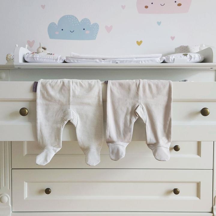 Produktbild La Loona LaLoona Babyhosen Strampelhose 2er Pack - Stripes - Light Taupe - (68)