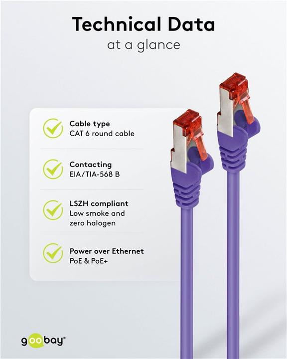 Produktbild Goobay Netzwerkkabel (S/FTP, CAT6, 5 m)