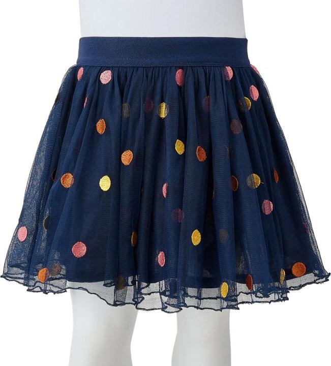Immagine prodotto VidaXL Gonna in tulle per bambini con motivo a pois blu navy 92,Materiale (92)