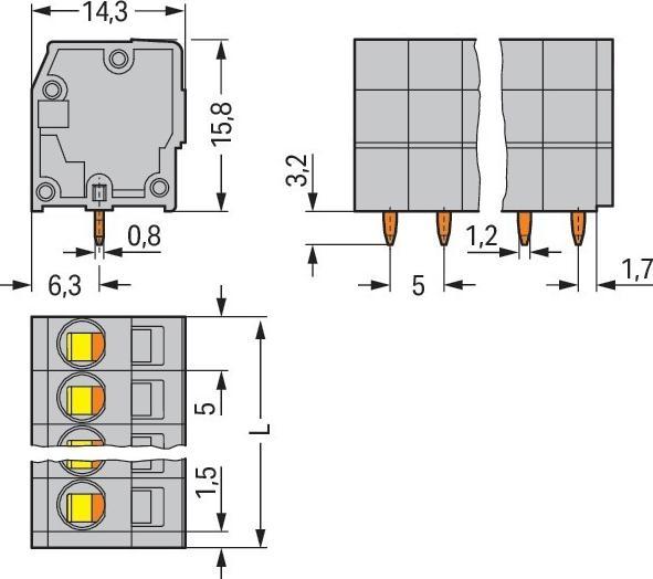 Actual product image Wago Terminal strip