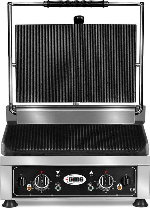 Image du produit GMG Gril électrique de contact KGEDT rainuré avec régulateurs de température