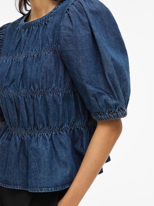 Produktbild Vila VIHEIDI Denim Oberteil mit kurzen Ärmeln (36)