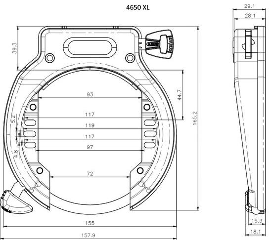 Image du produit Abus 4650 XL NR BK OE