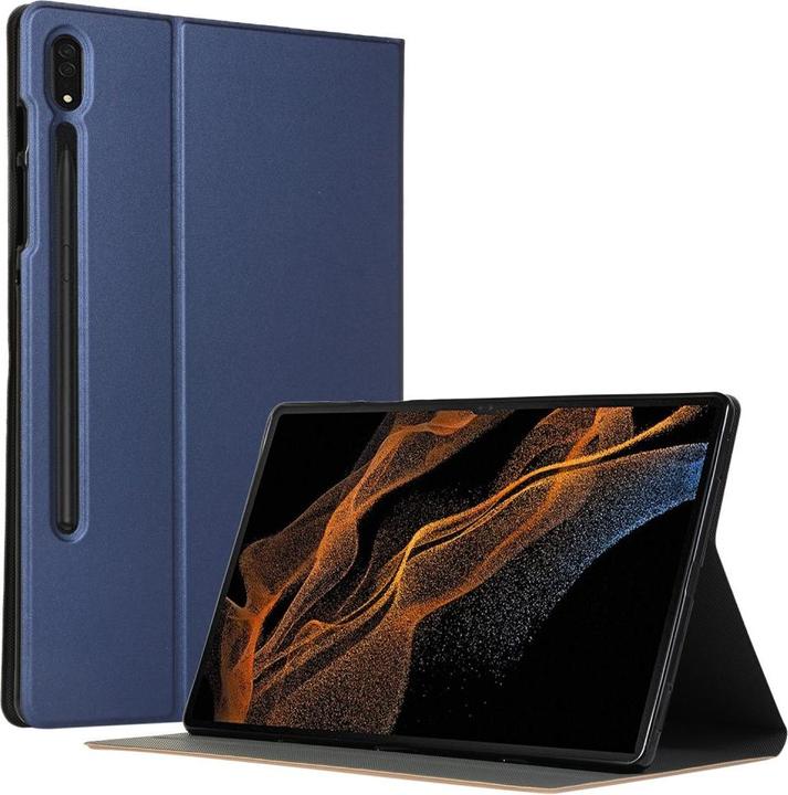 Produktbild Cover-Discount Galaxy Tab S8 Ultra - Tri-fold Smart Case dunkelblau (Galaxy Tab S8 Ultra)