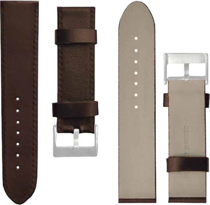 Produktbild Pedea Lederarmband f. Smartwatches 22mm Stegbreite Dunkelbraun (22 mm, Echtes Leder)