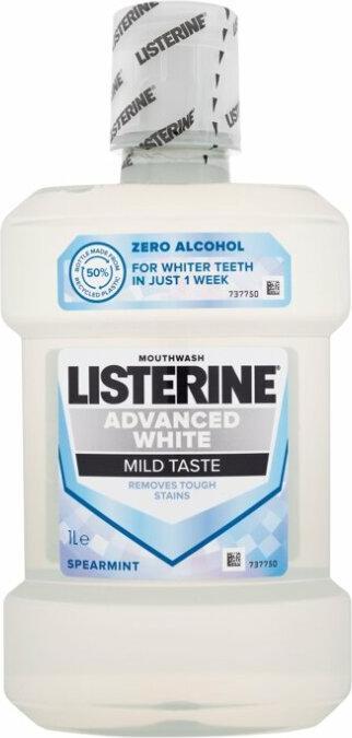 Produktbild Listerine Advanced White Mild Taste Mouthwash (1000 ml, Mundwasser)