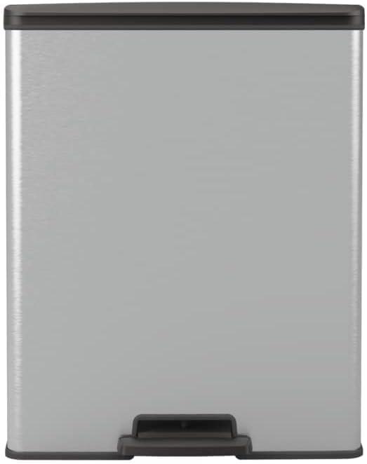 Actual product image Curver Deco bin slim 254619 Waste bin 52 l (W x H x D) 486 x 615 x 284 mm Silbe (52 l)