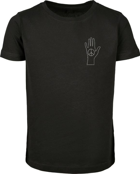 Immagine prodotto Merchcode Ragazze Peace - Maglietta a manica corta nera con scritte a mano - 181019 (110, 116)