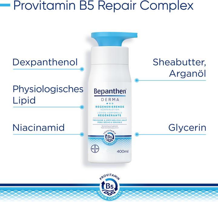 Immagine prodotto Bepanthen Derma Regenerierende Körperlotion (Crema corpo, 400 ml)