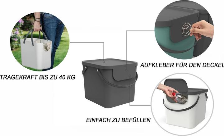 Image du produit Rotho Bac de recyclage Albula 126 l, Multicolore (74 l)