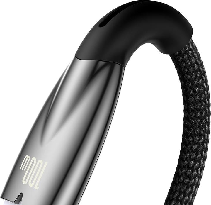 Image du produit Baseus Câble USB pour USB-C Glimmer Series, 100W, 1m (Noir) (1 m, USB 2.0, 100 W)