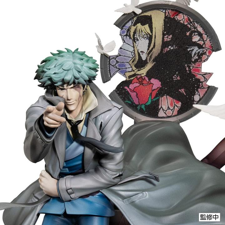 Actual product image Megahouse Cowboy Bebop PVC Statue 2nd GIG Spike Spiegel Daybreak 27 cm