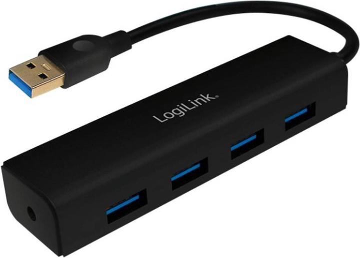 Actual product image LogiLink USB 3.0 hub 4-port black Buspowered (USB-A, 4 Ports)