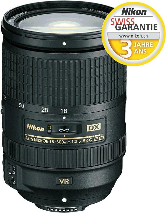Produktbild Nikon AF-S DX 18-300mm f/3.5–5,6 G ED VR (Nikon DX, APS-C / DX)