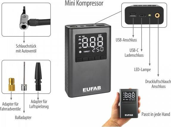 Produktbild Eufab Kompressor (8 Bar, 0.80 l)