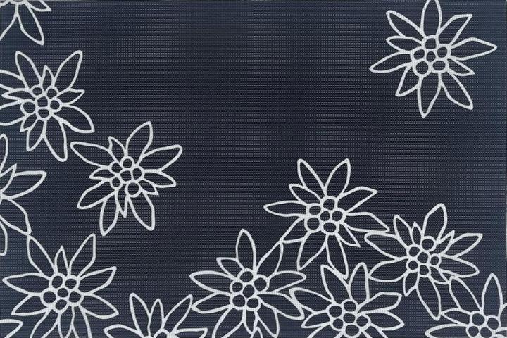 Image du produit Heidi Cheese Line Set table Edelweiss 45x30cm Fond noir contour fleur blanc (45 x 30 cm)