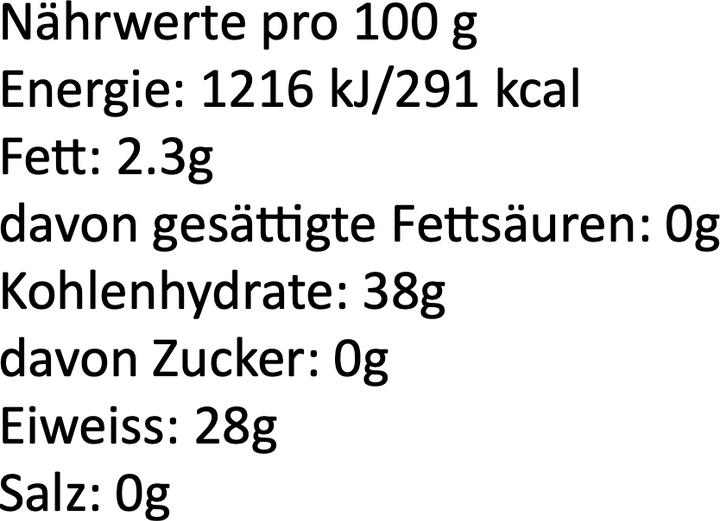 Nährwerte und Zutaten Zimmerli Adaptogene Moringa BIO (1 Stück, Pulver, 100 g)