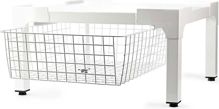 Image du produit Nedis Support pour lave-linge et sèche-linge | Panier en fil métallique | 200 kg | Blanc