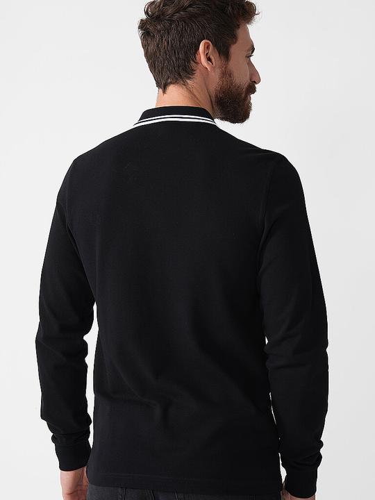 Immagine prodotto Fred Perry Polo Twin Tipped a manica lunga nera (S)