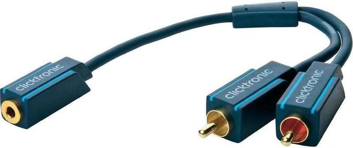 Actual product image clicktronic MP3 Y-Adapter (0.10 m, 3.5mm jack (AUX), Cinch)