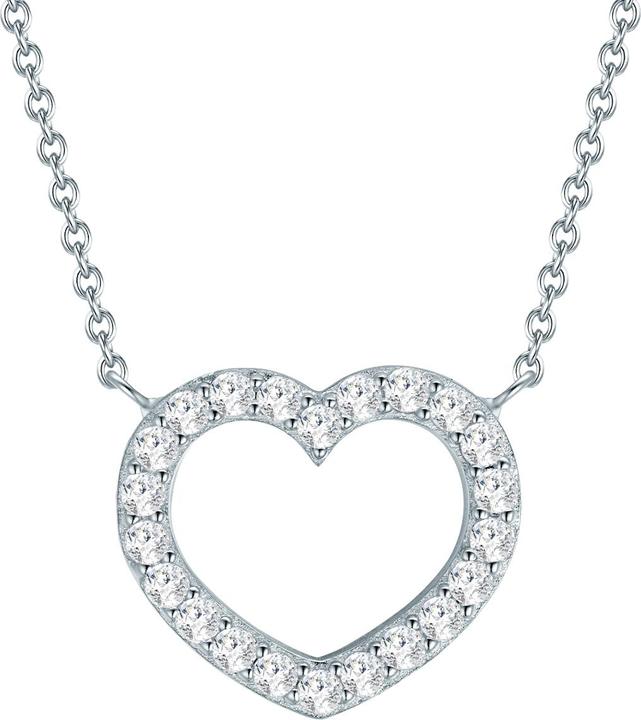 Immagine prodotto Rafaela Donata Donna Cuore in argento Sterling Zirconia Argento 40,0 cm Catena Base + 5,0 cm Estensione - 33702 (Argento, 40 - 45 cm)