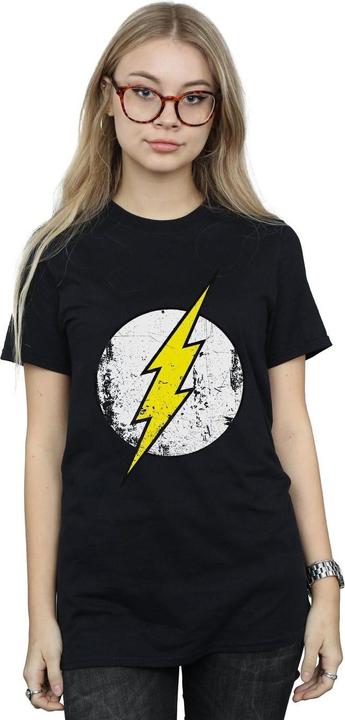 Immagine prodotto The Flash Distressed Logo Boyfriend Fit Maglietta Ampia Donna (S)