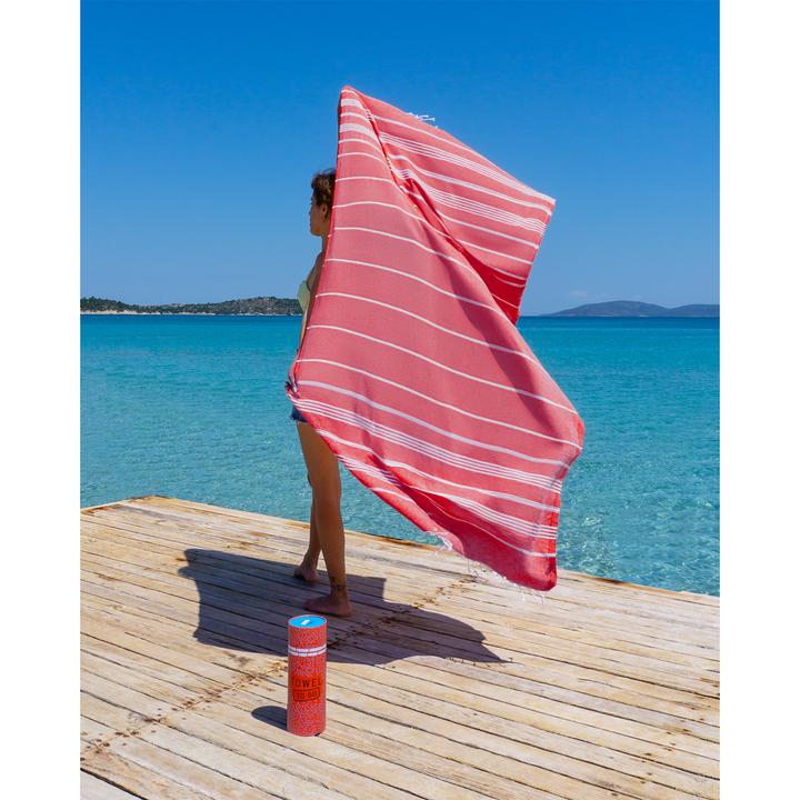 Actual product image Towel To Go Strandtuch Capri Rot (180 x 100 cm)