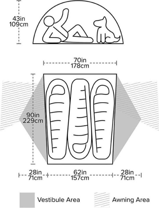 Produktbild Big Agnes Copper Spur HV UL 3 Bikepacking Zelt (Kuppelzelt, 1.67 kg, 3 Personen)
