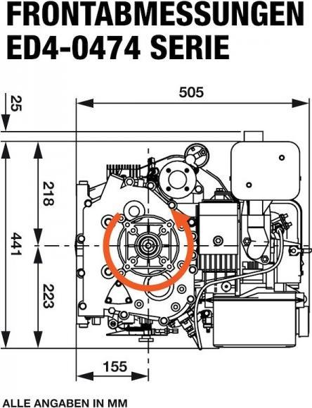 Actual product image Rotek - luftgekühlter 1-Zylinder 4-Takt 474ccm Dieselmotor, ED4-0474-5HE-F2A