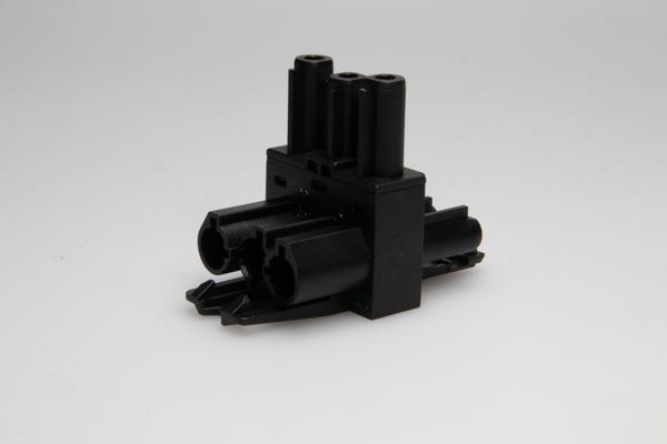 Actual product image Adels-Contact Distribution block AC 166 GVT 3/3 black, bayable