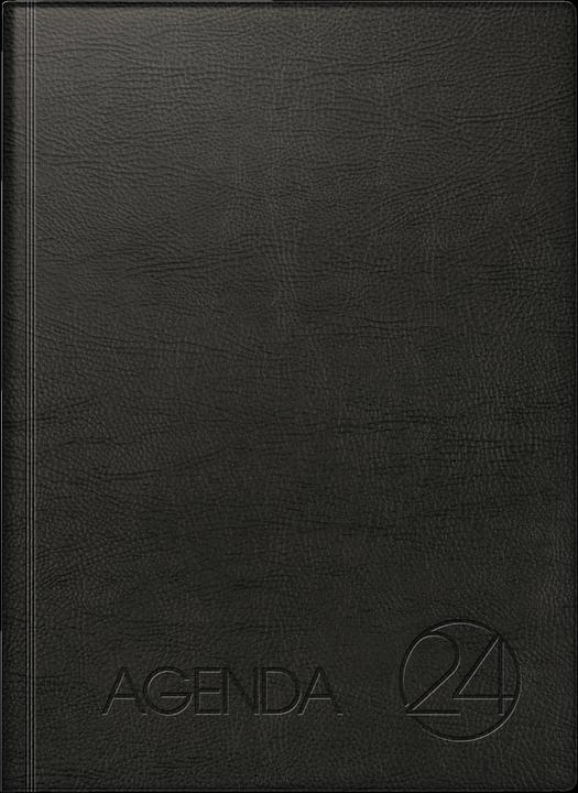 Immagine prodotto Agenda di servizio 24 21x29cm 1 giorno/pagina copertina in foglio di schiuma nero (210 x 290 mm, Tedesco, Francese, Italiano, Inglese)