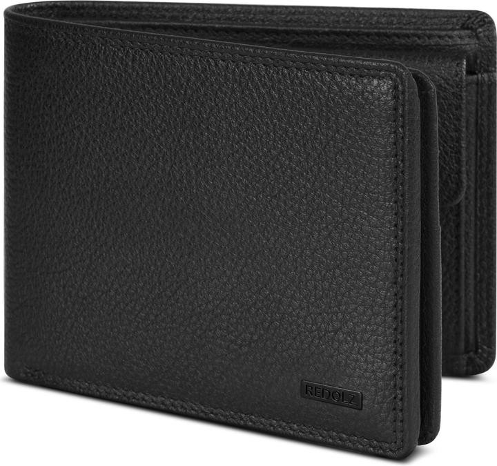 Actual product image Redolz Leather Essentials QF Geldbörse RFID Leder 12 cm ausklappbar mit Reissverschlussfach