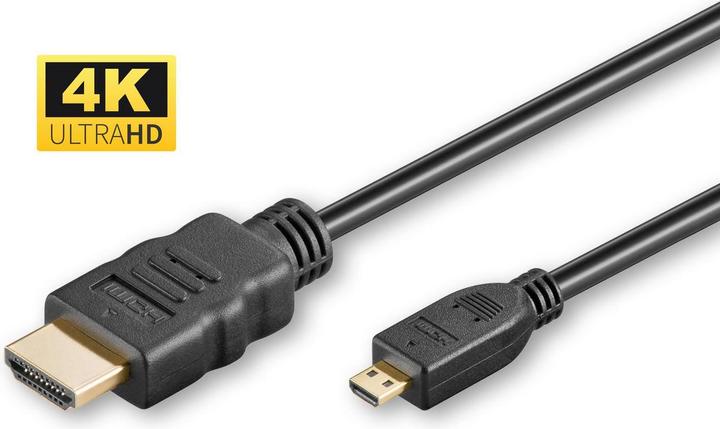 Produktbild MicroConnect micro HDMI (Typ D) — HDMI (Typ A) (1 m, HDMI)