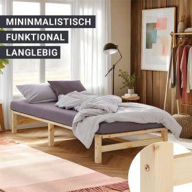 Produktbild Homestyle4u Palettenbett mit Matratze & Lattenrost (90 x 200 cm)