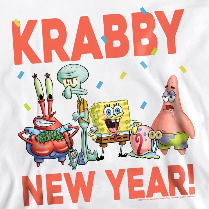 Immagine prodotto Spongebob Squarepants Krabby New Year Felpa Adulto Unisex (L)