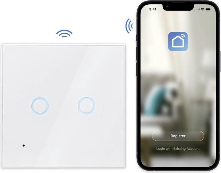 Actual product image LogiLink Smart Home Wi-Fi EU Light 2-Fold