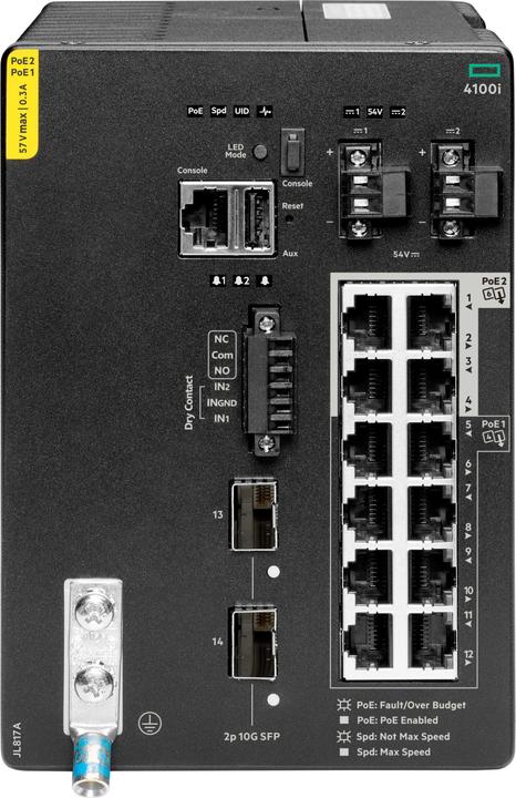 Productafbeelding HPE E Aruba 4100i Switch 8 Port PoE en 4 Port PoE, 2 SFP+, Layer 2, Web GUI, CL (12 Havens)