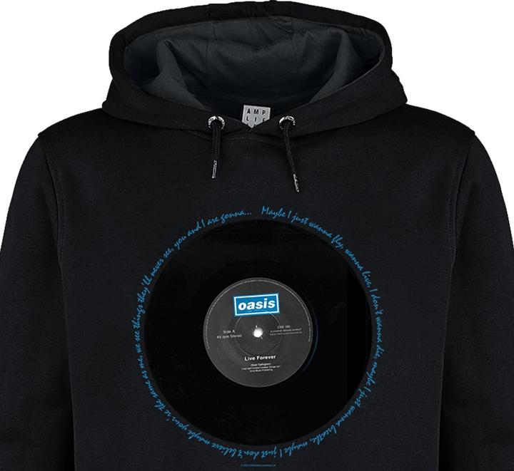 Produktbild Amplified Live Forever Lyrics Kapuzenpullover (XL)