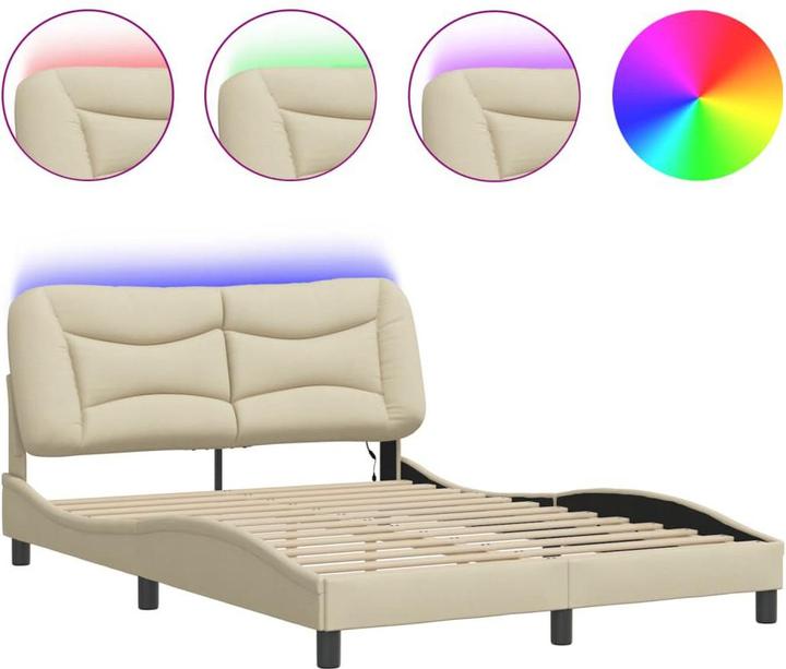 Actual product image VidaXL Bed frame with LED fabric (120 x 200 cm)