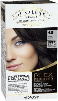 Immagine prodotto Il Salone Milano Plex Rebuilder Crema Colorante Permanente 4.0 Castano Kit Tintura Professionale per Capelli (4,0 Marrone)