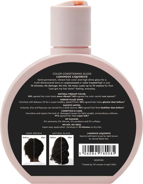 Produktbild Glaze haarsublimierender Gloss in der Farbe echtes schwarz Liquorice Tb 190 ml (190 ml)