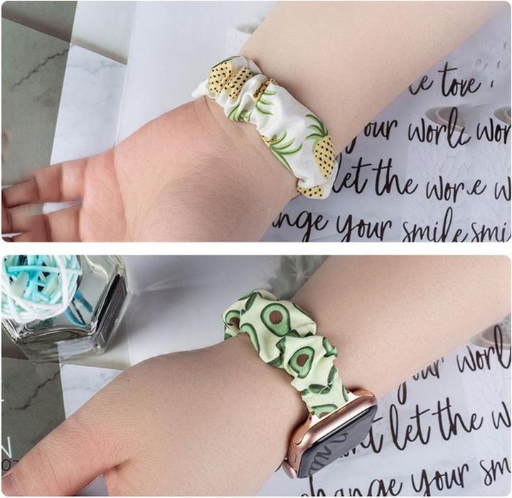 Produktbild Hurtel Fabric band for Watch 7 / 6 / 5 / 4 / 3 / 2 / SE (41 / 40 / 38mm) strap bracelet with elastic band p (Textilmaterial mit elastischem Band)