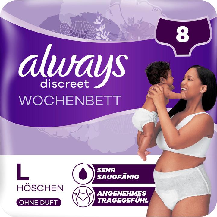 Actual product image Always Discreet Inkontinenz Wochenbett L 8 (8 x, Large)