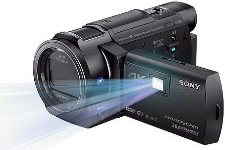 Produktbild Sony FDR AXP33 4K Handycam mit integriertem Projektor (8.29 Mpx, 25p, 10 x)